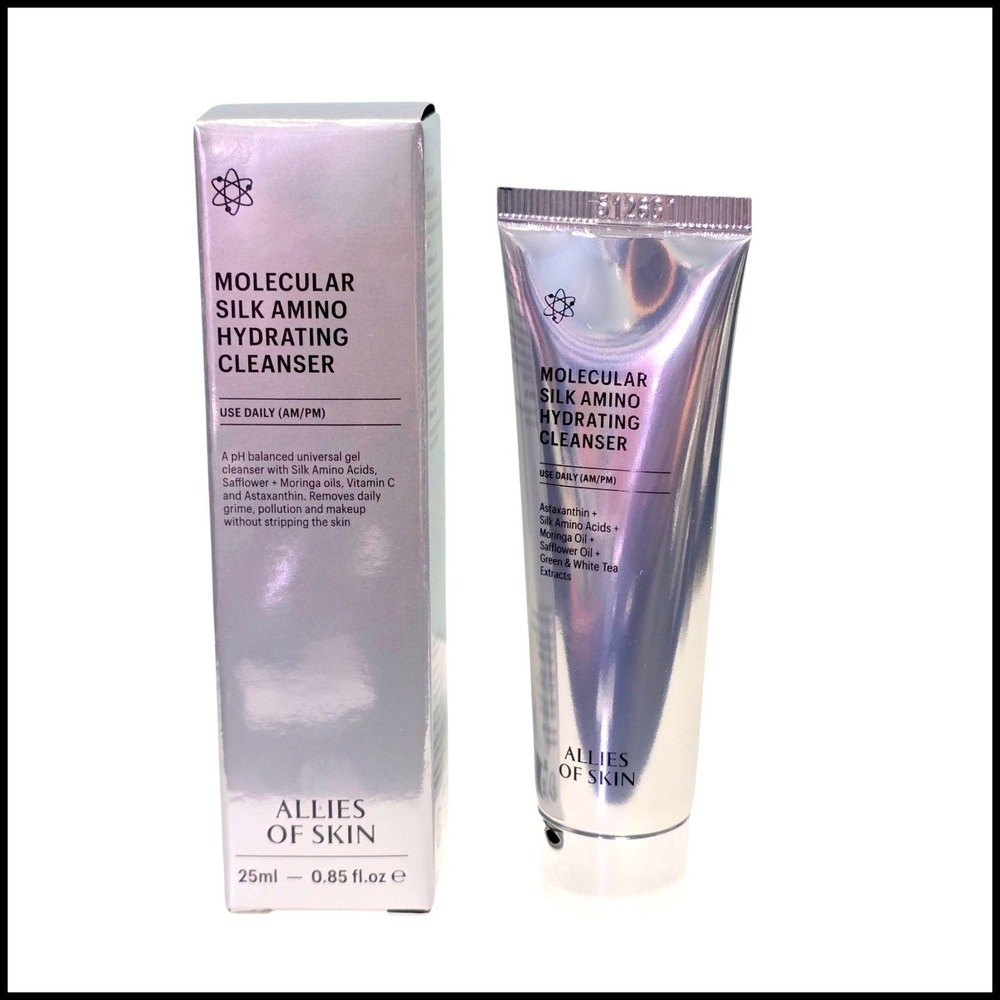 Allies of Skin Molecular Silk Amino Hydrating Cleanser 25ml 0.85 fl oz pH Balanc